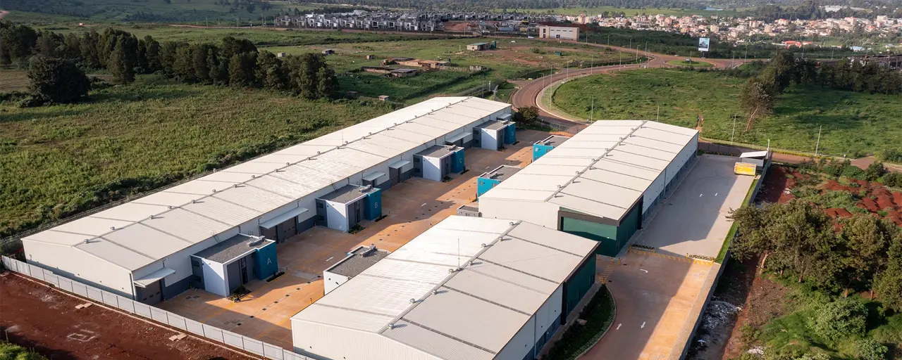 Aerial shot of ALP West Logistics Park exterior, Kenya